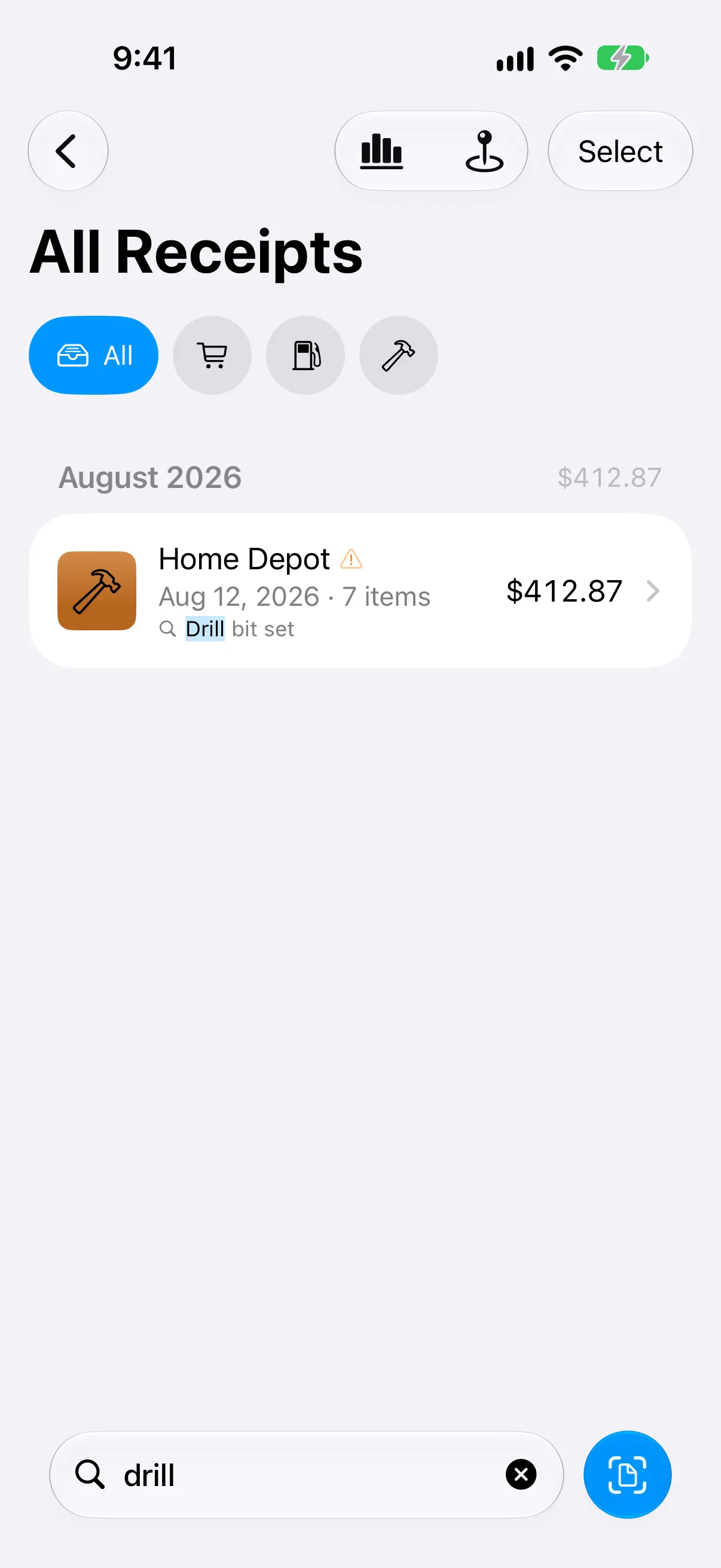 Receipts gallery image