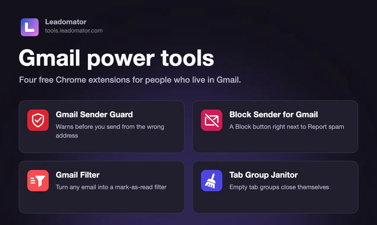 Gmail power tools by Leadomator gallery image