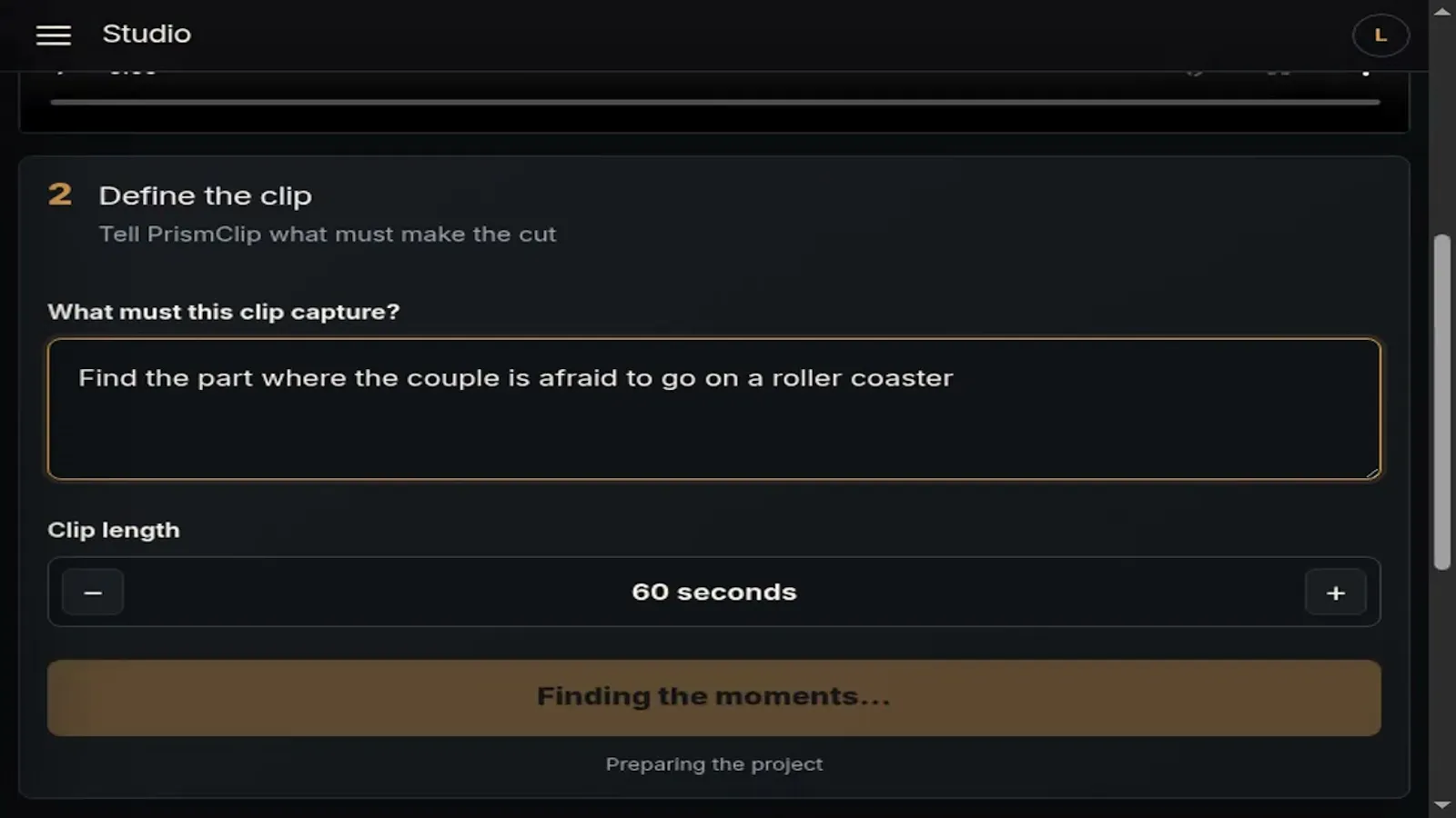 PrismClip screenshot 1 (video preview)