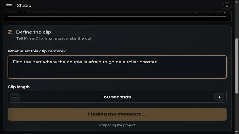 PrismClip screenshot 1 (video preview)