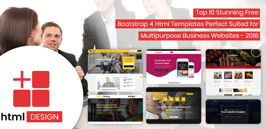 Top 10 Stunning Free Bootstrap 4 Html Templates Perfect Suited for Multipurpose Business Websites - 2018