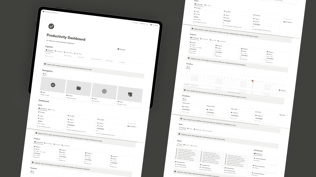 Notion Productivity Dashboard gallery image