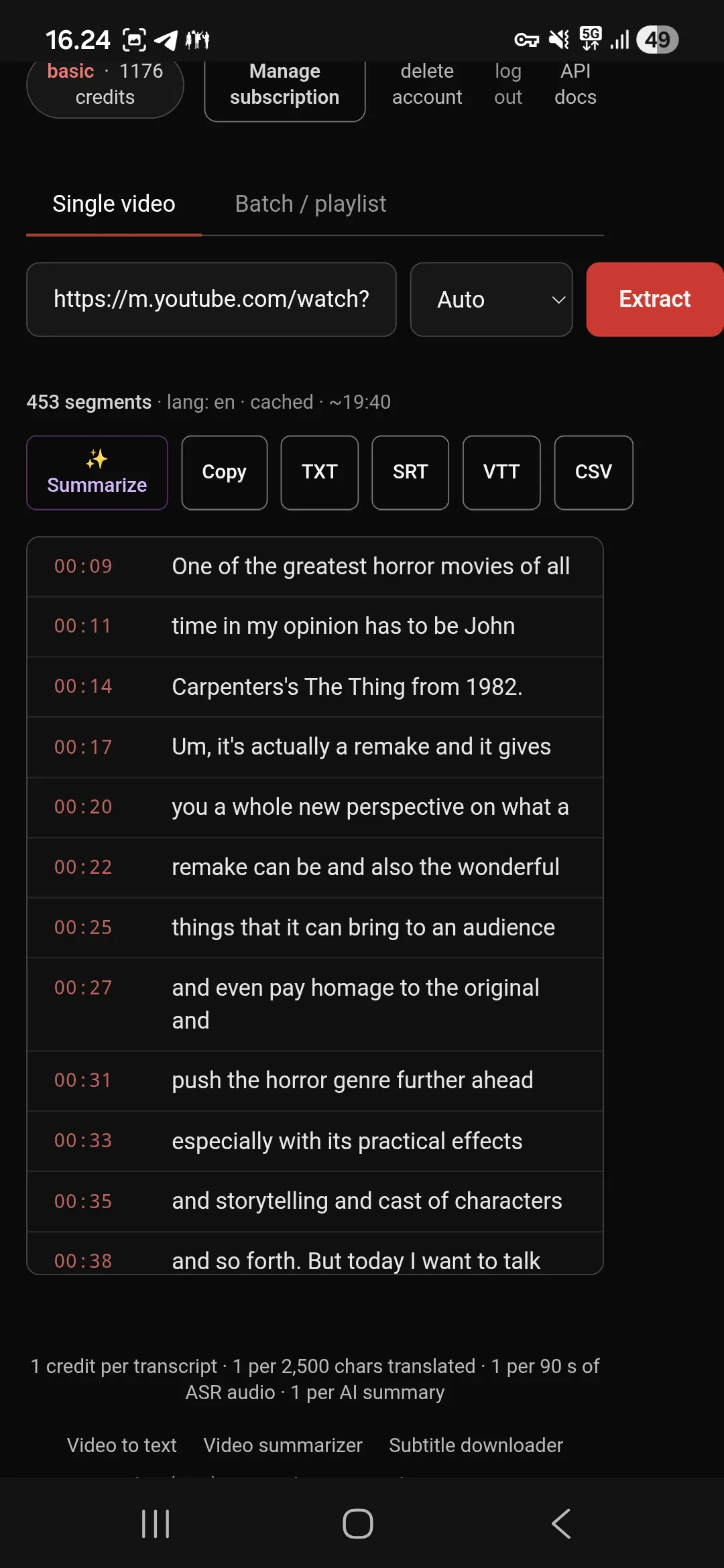 YouTube AI Summarizer and Transcripts gallery image