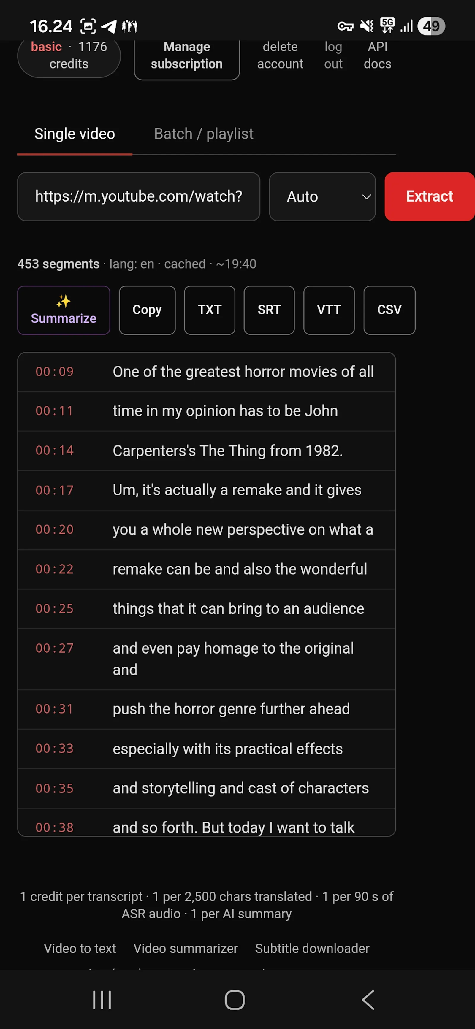 YouTube AI Summarizer and Transcripts screenshot 3