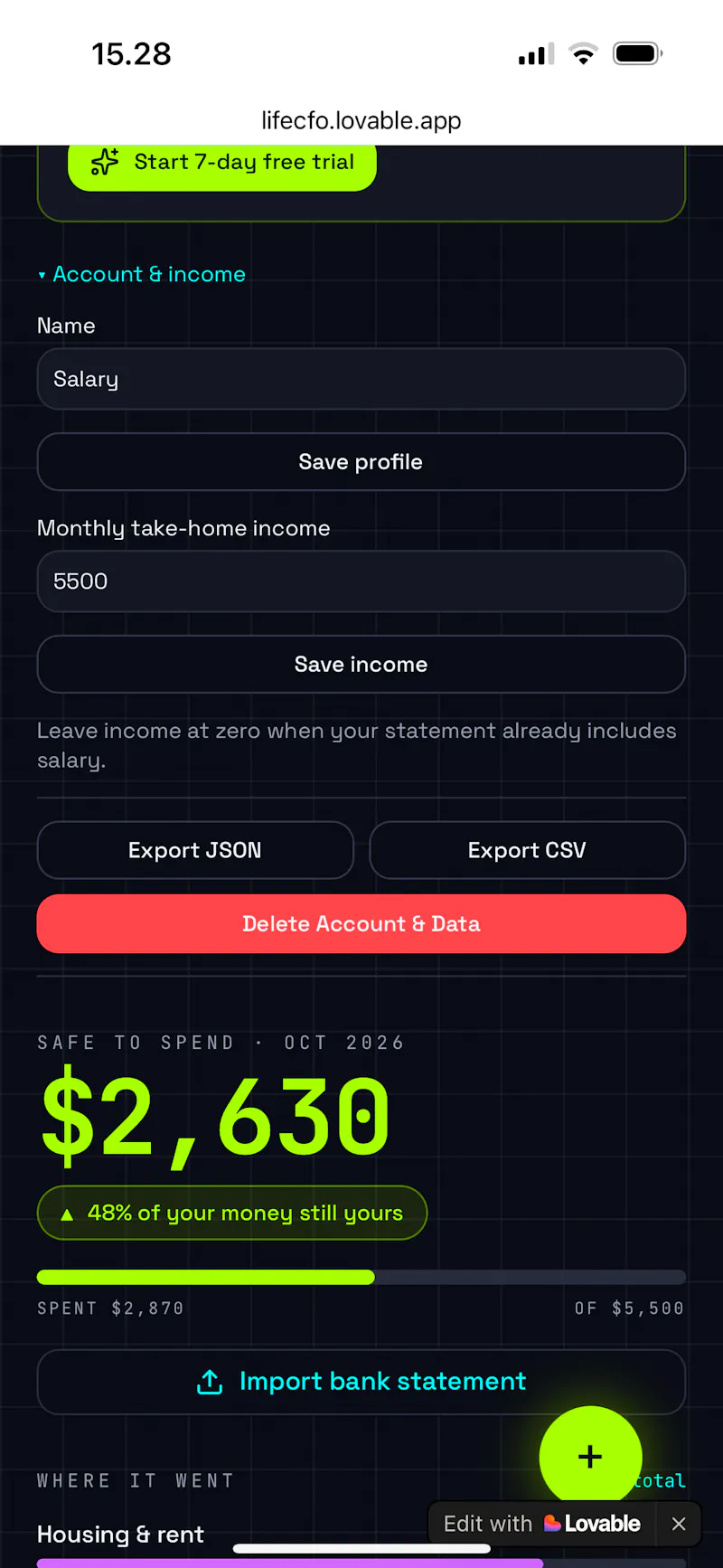 Life CFO screenshot 7