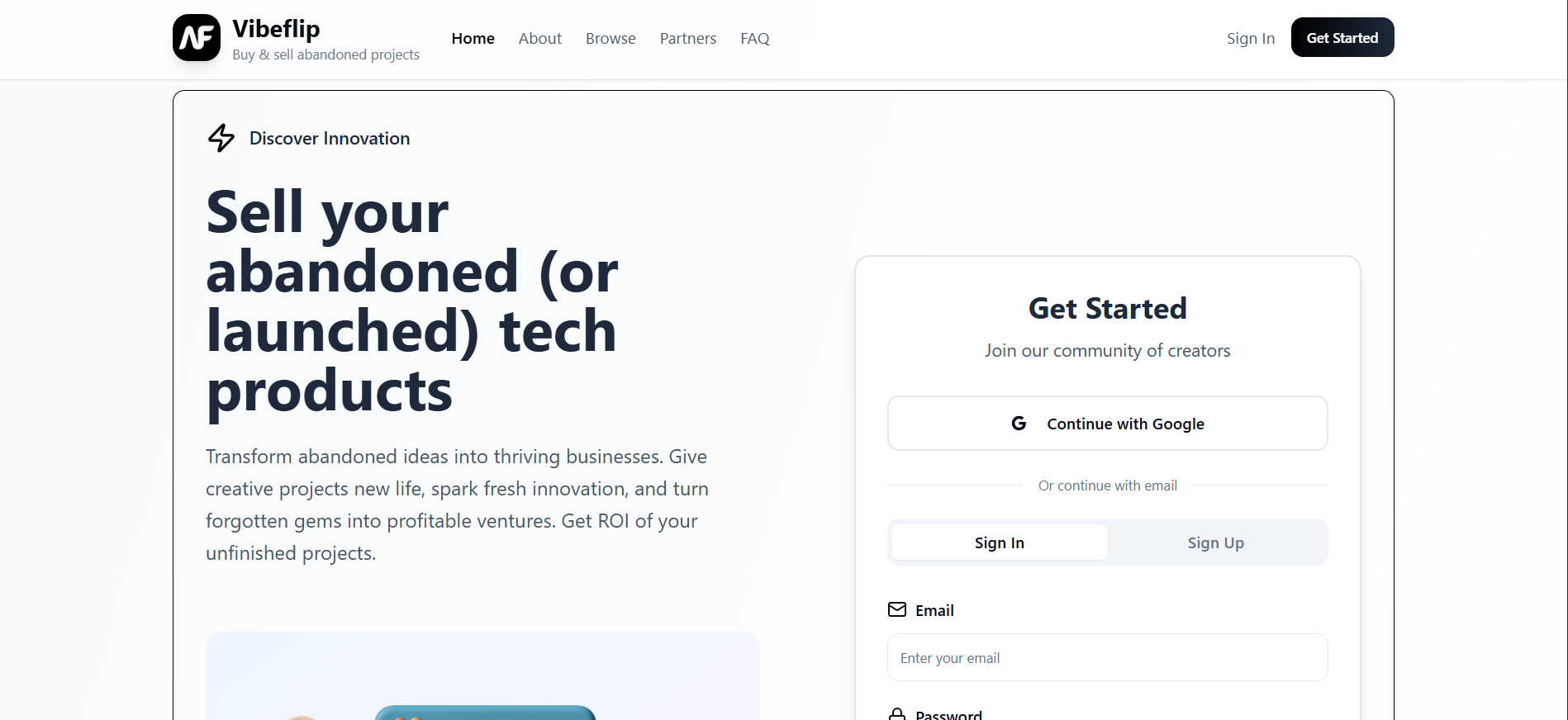 وسائط vibeflip - بيع بنياتك المهجورة.قم بتمويل فكرتك الكبيرة التالية. 2