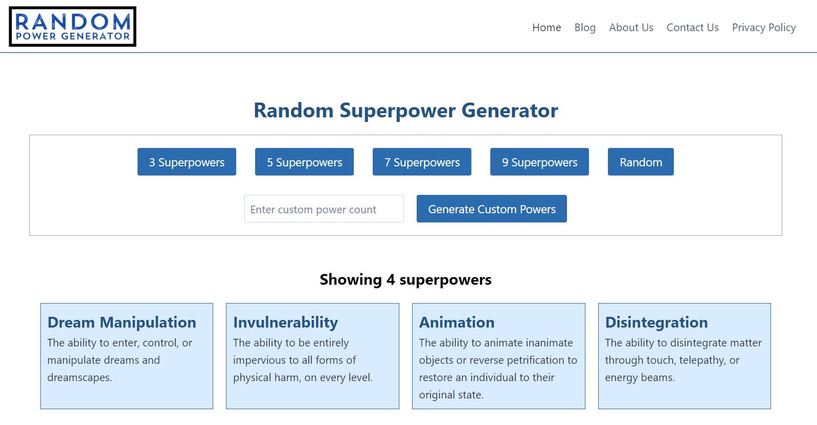 Random Power Generator media 1