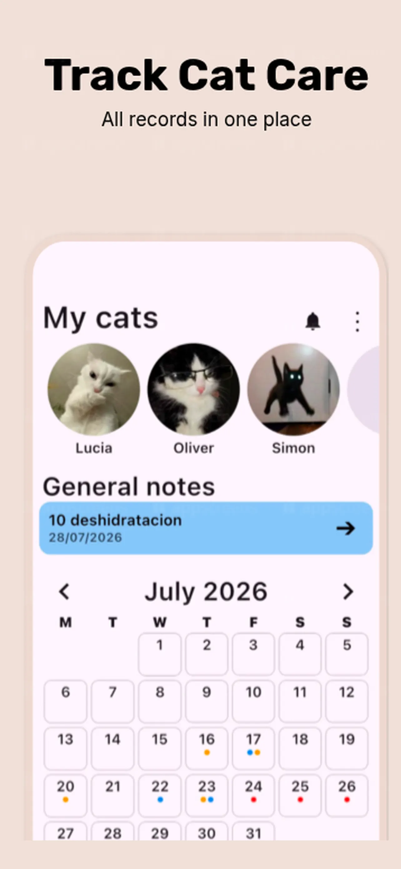 Catitos: Cat Health Tracker gallery image