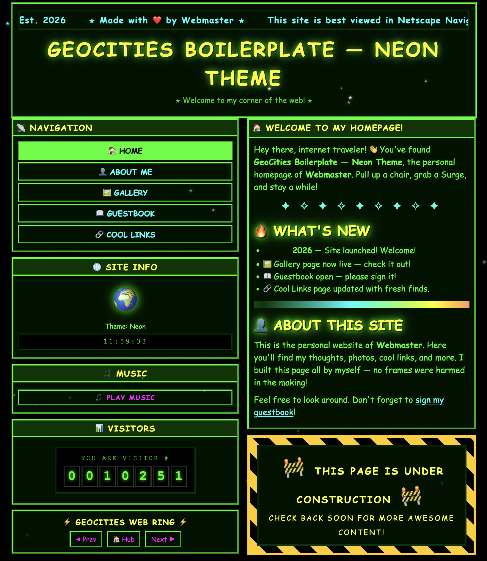 Geocities Boilerplate gallery image