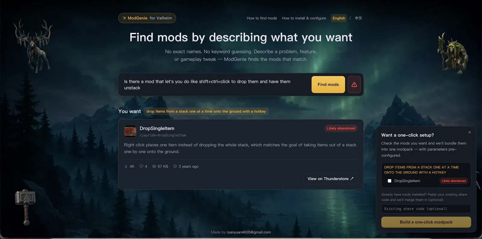 ModGenie screenshot 2