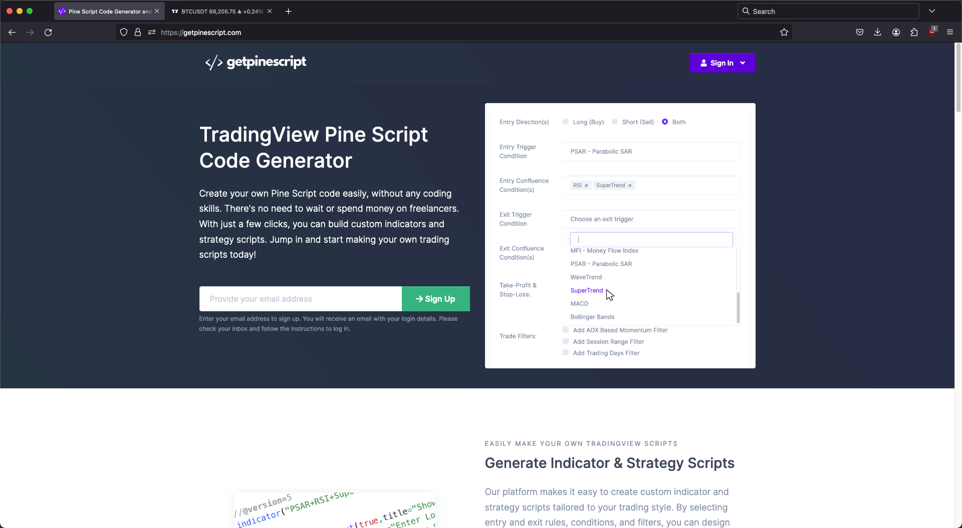 GetPinescript TradingView Code Gerator media 4