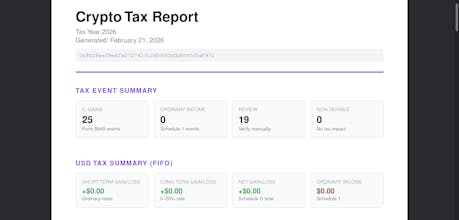 Crypto Tax analysis gallery image
