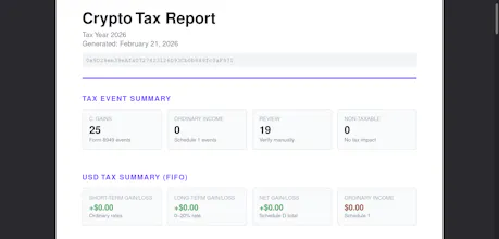 Crypto Tax analysis gallery image