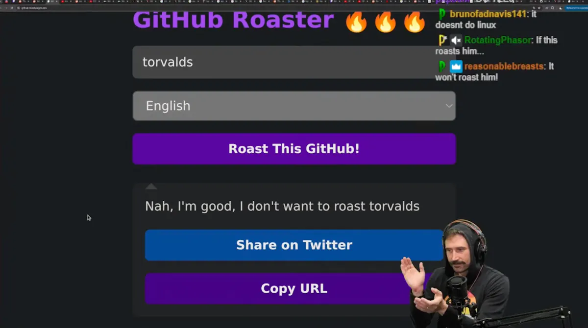 GitHub Profile Roast
