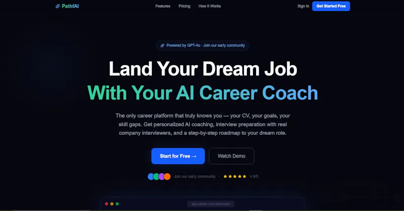 PathfAI — Your AI Career Coach screenshot 1