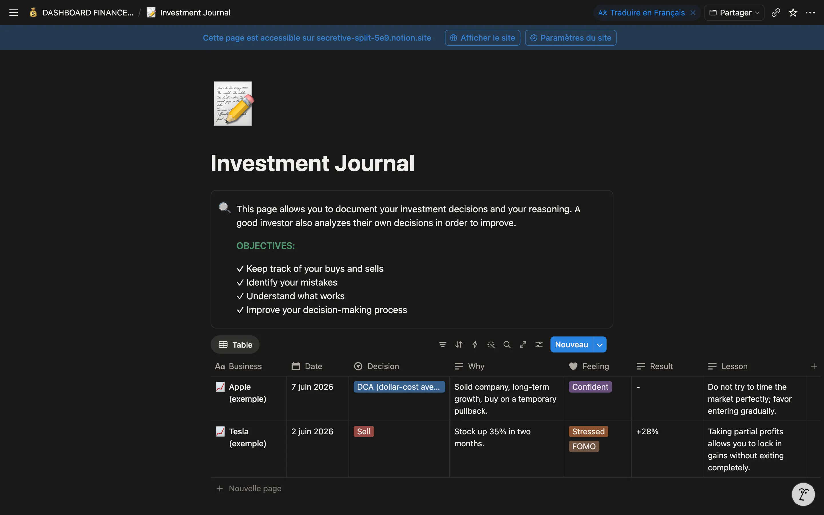 Investment Dashboard gallery image