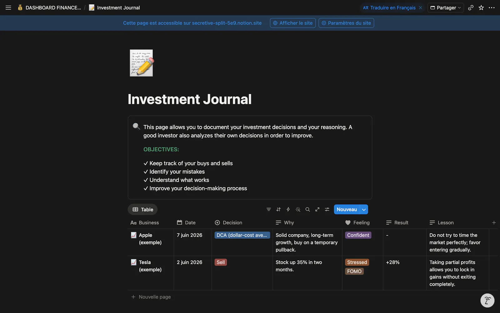 Investment Dashboard screenshot 6