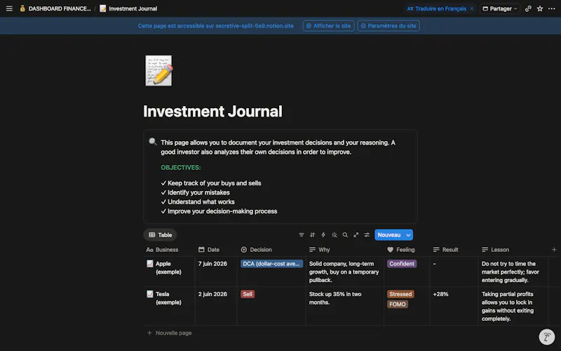 Investment Dashboard screenshot 6