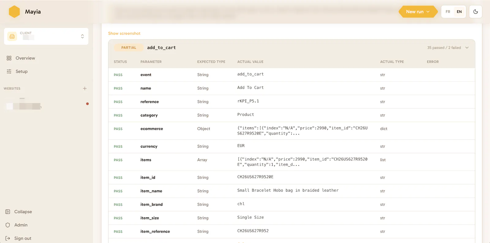 MayIA° - Smart dataLayer monitoring screenshot 3
