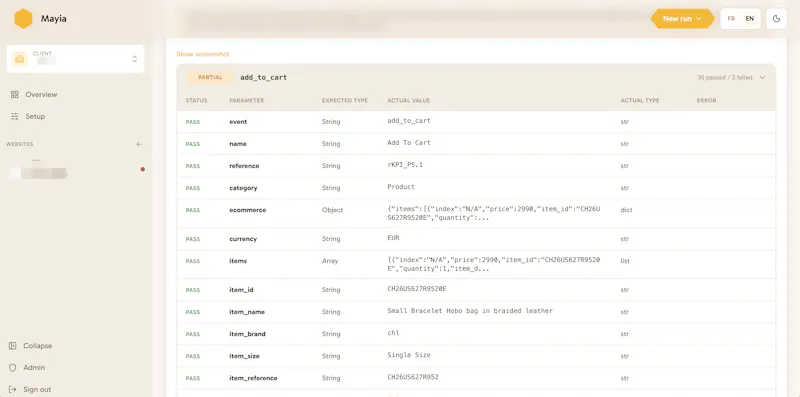 MayIA° - Smart dataLayer monitoring screenshot 3