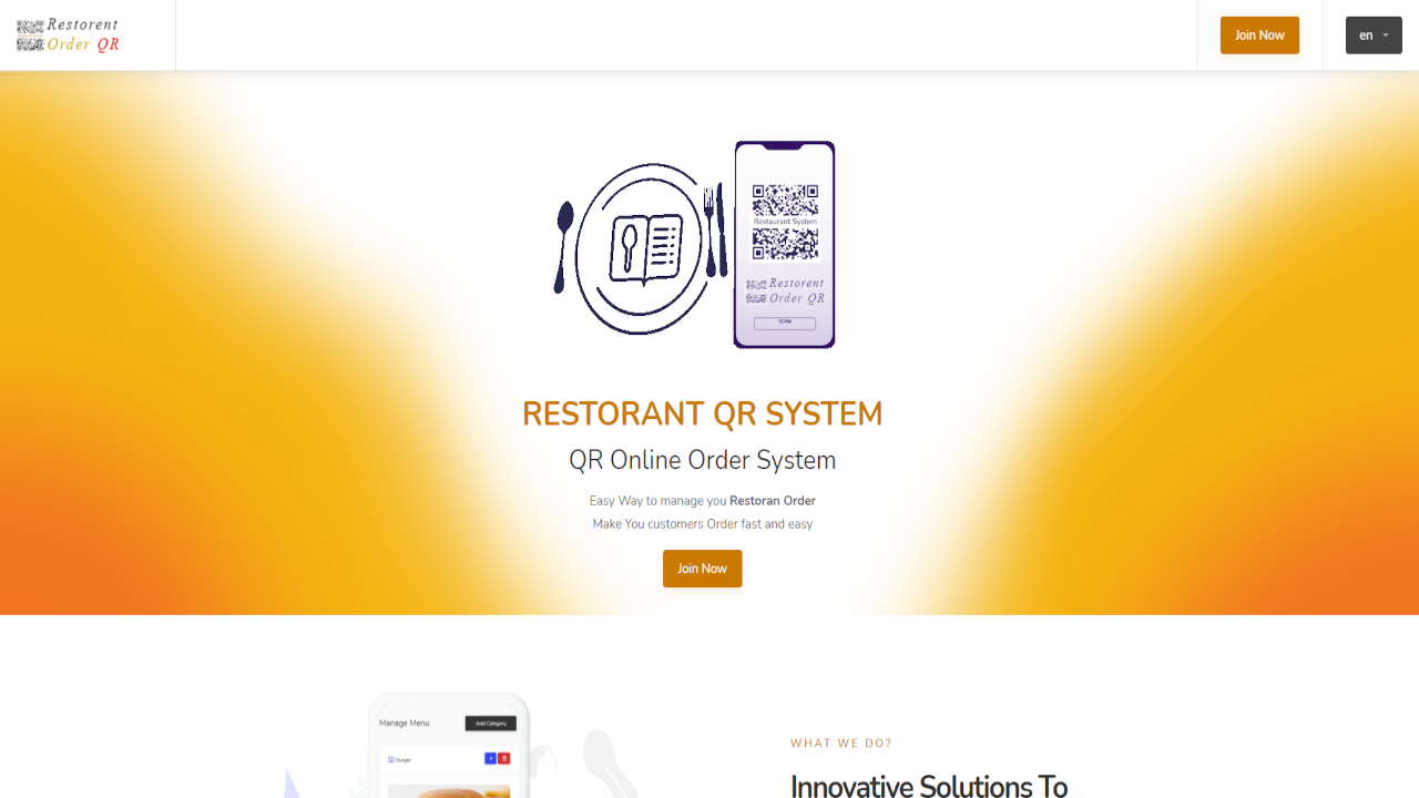 Restaurant QR Order system gallery image