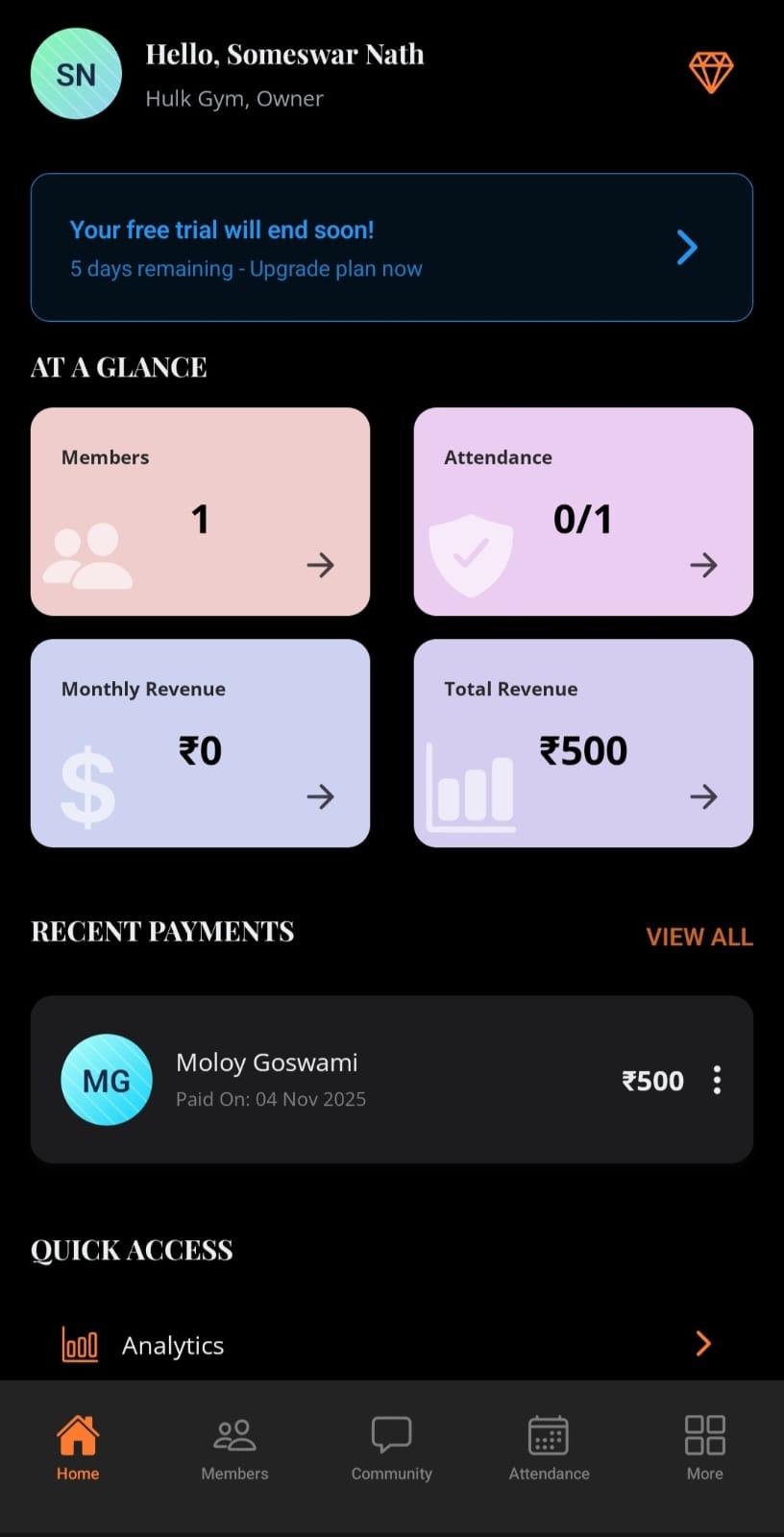 Gymglance gallery image