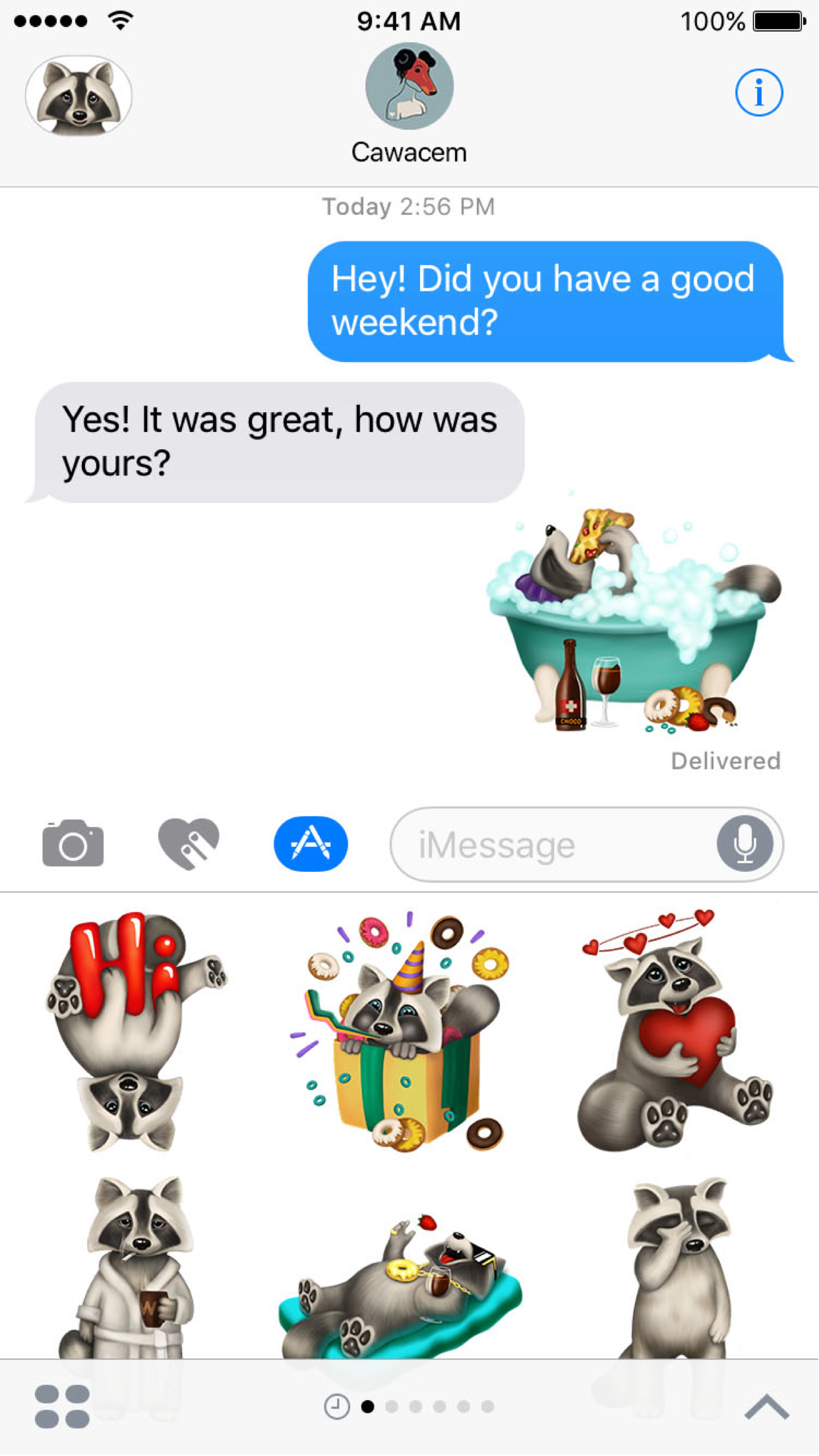 Boo the Raccoon stickers by WATTY gallery image