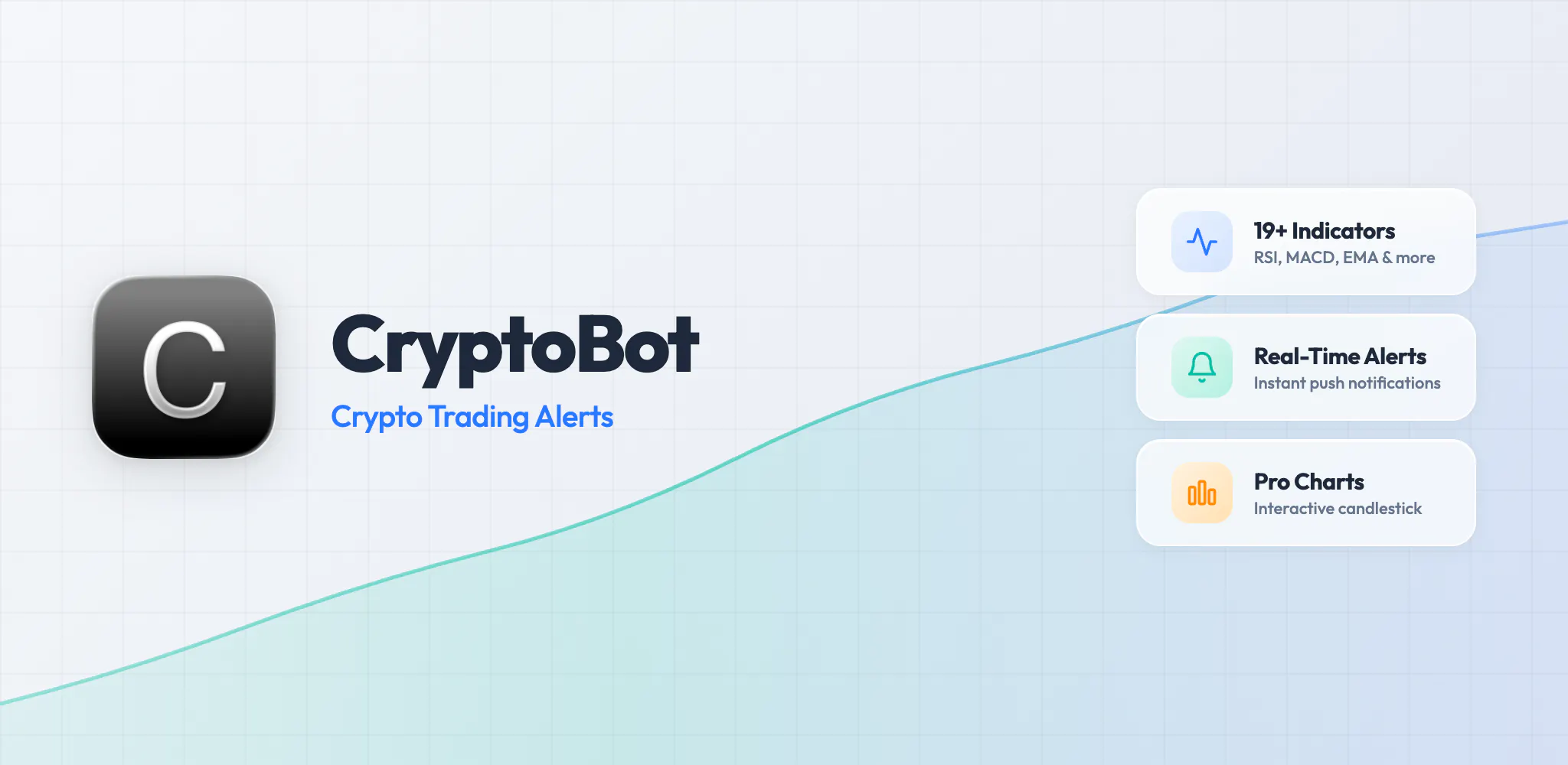 CryptoBot - Trading Alerts 제품 배너