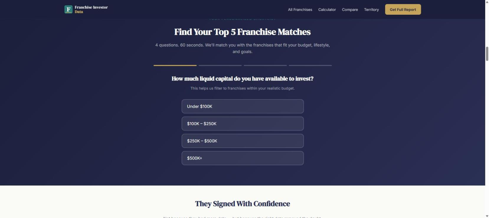 FranchiseInvestorData gallery image