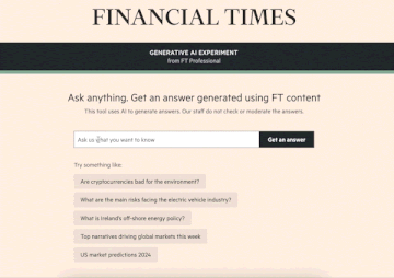 startuptile Ask FT-Ask anything. Get an answer generated using FT content