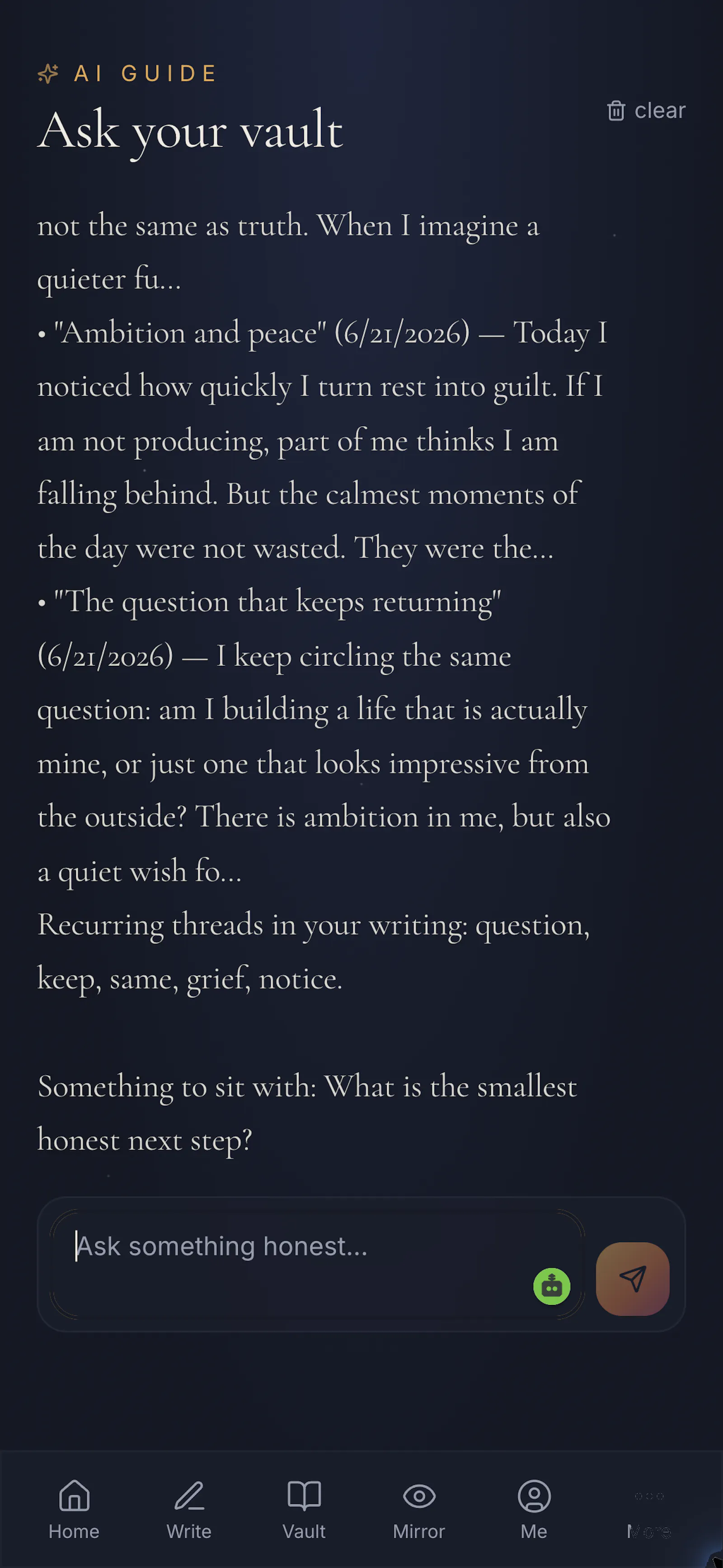 DAWN Vault journal for your inner world screenshot 3