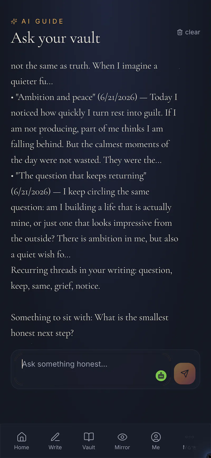 DAWN Vault journal for your inner world screenshot 3