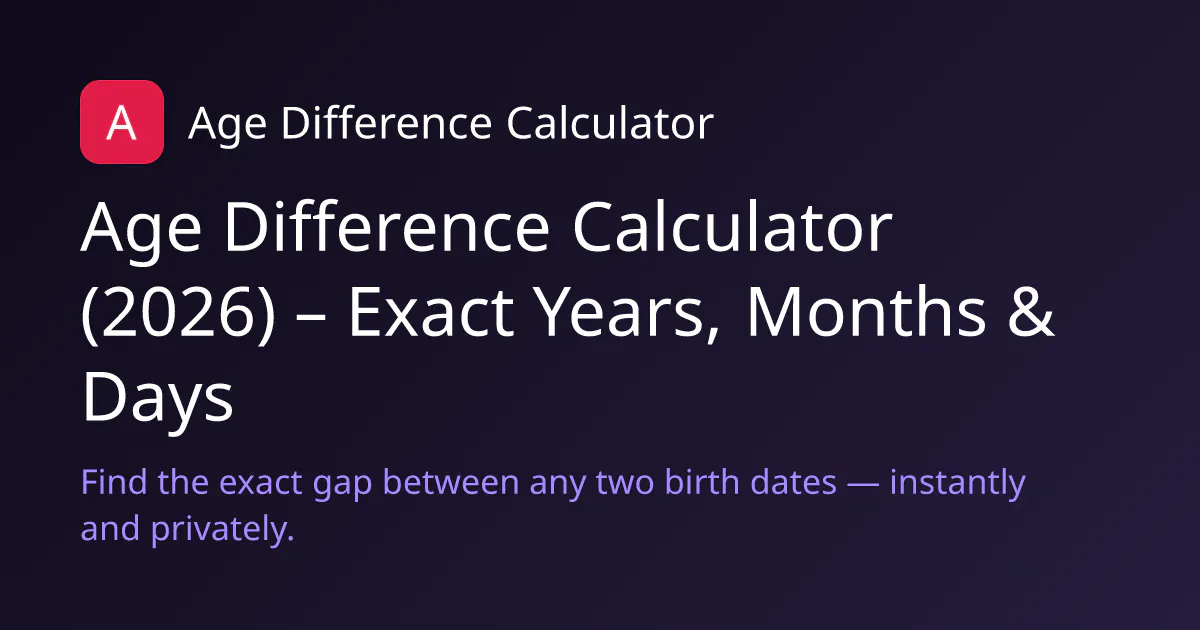 Age Difference Calculator gallery image