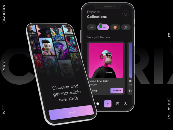 NFT Mobile App Animation Design