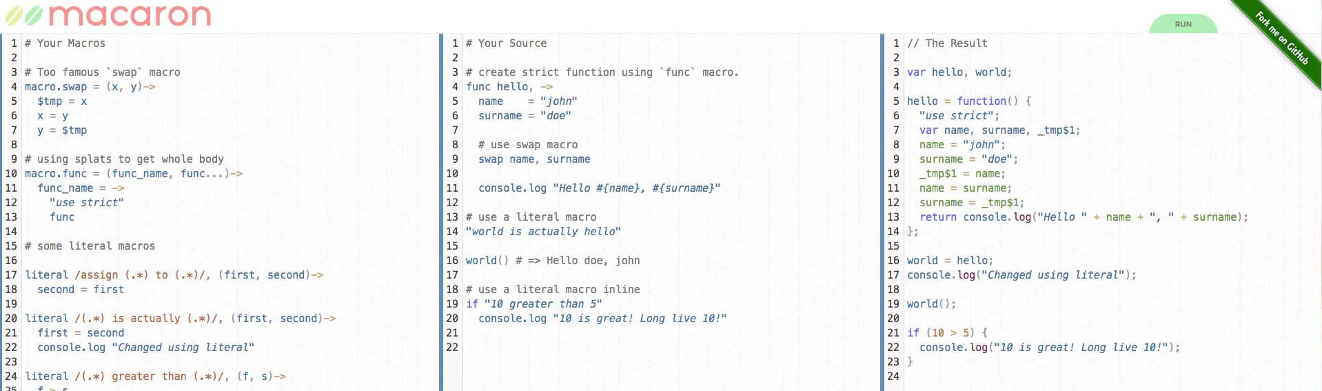 Macaron: Macros for CoffeeScript