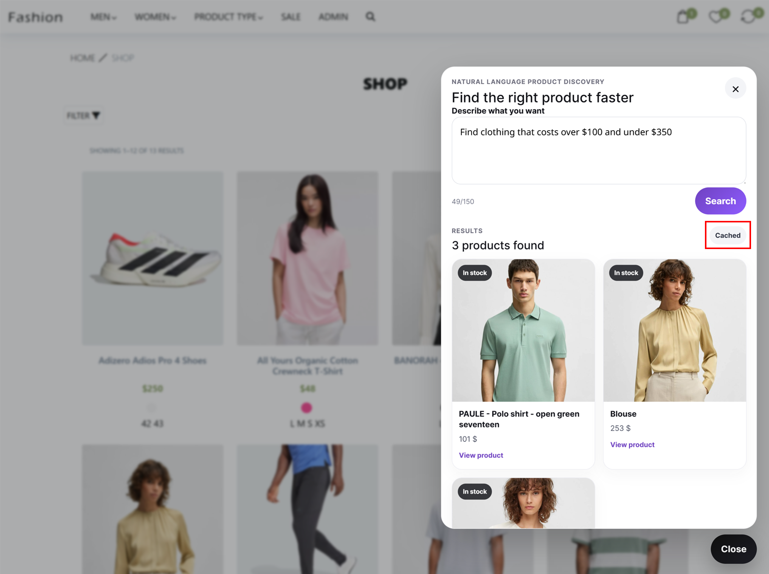 AI WooCommerce Search gallery image
