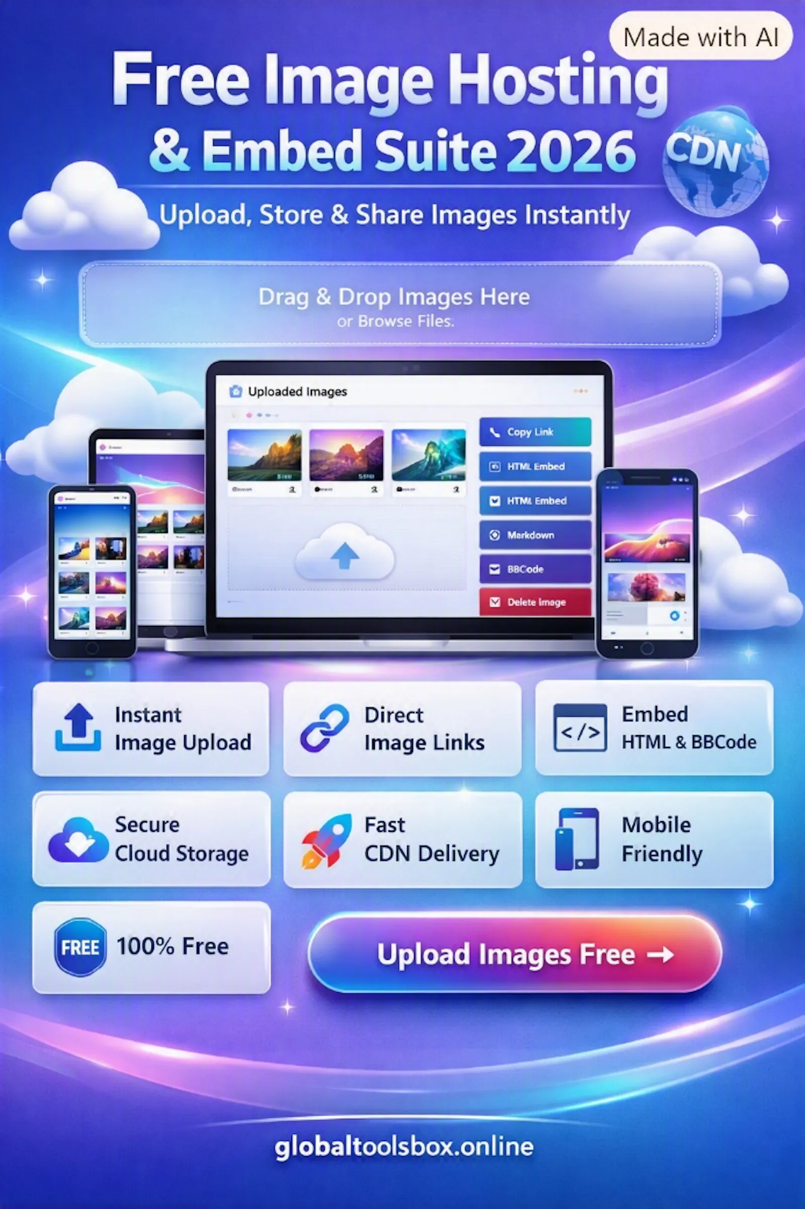 Free Image Hosting & Embed Suite 2026 screenshot 1