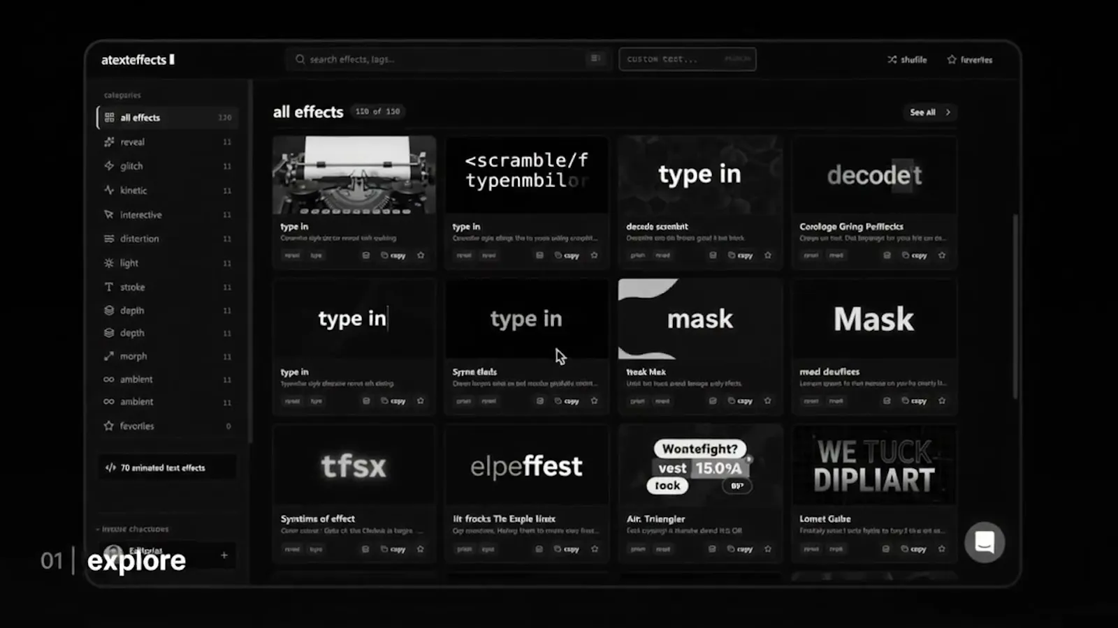atexteffects -- text effect prompts screenshot 1 (video preview)