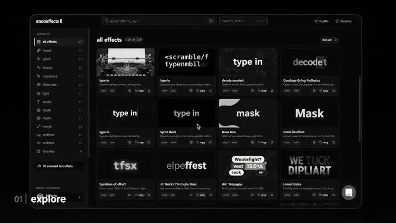 atexteffects -- text effect prompts screenshot 1 (video preview)