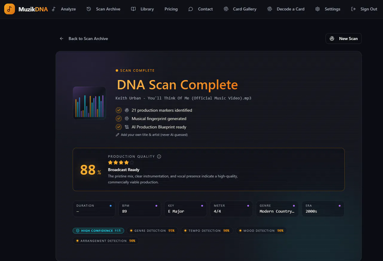 MuzikDNA screenshot