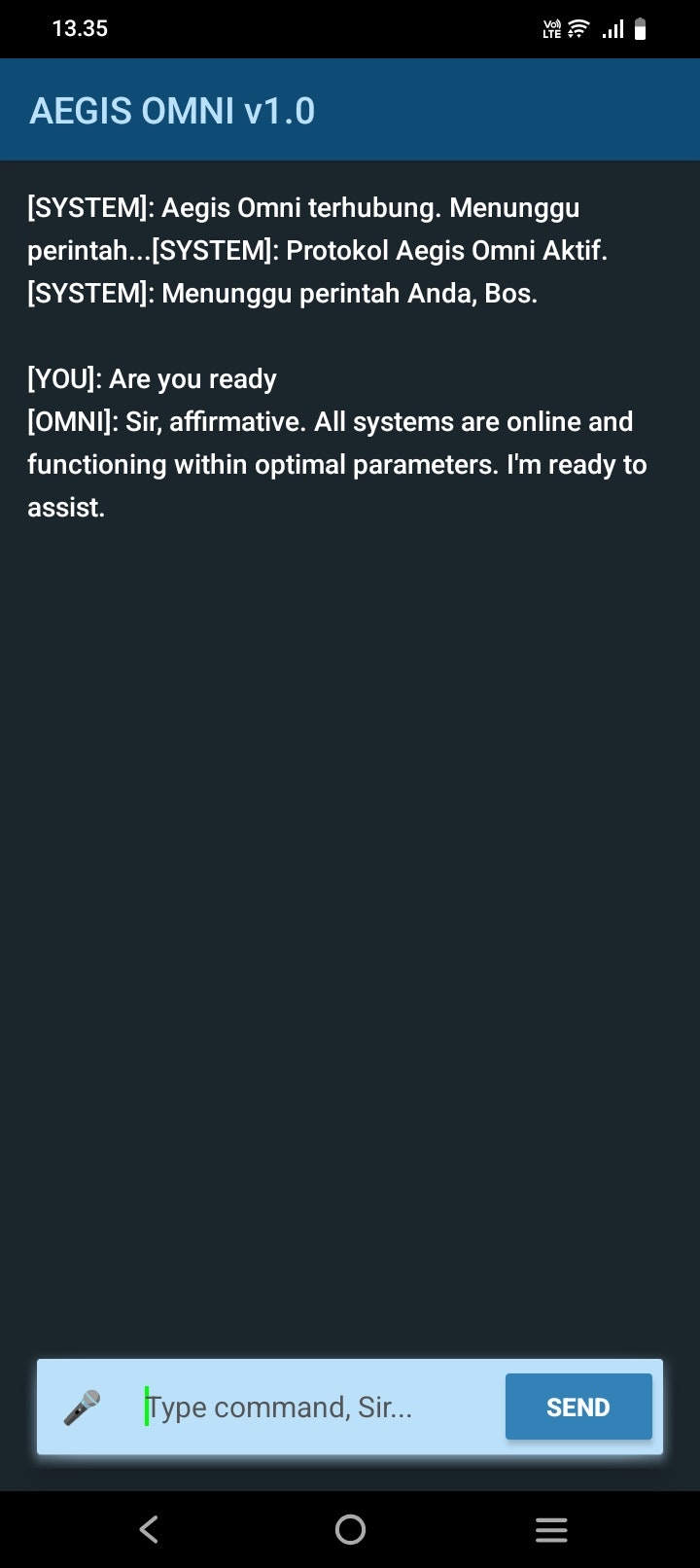 Aegis Omni v1.0 - Screenshot 2 showing product features and functionality