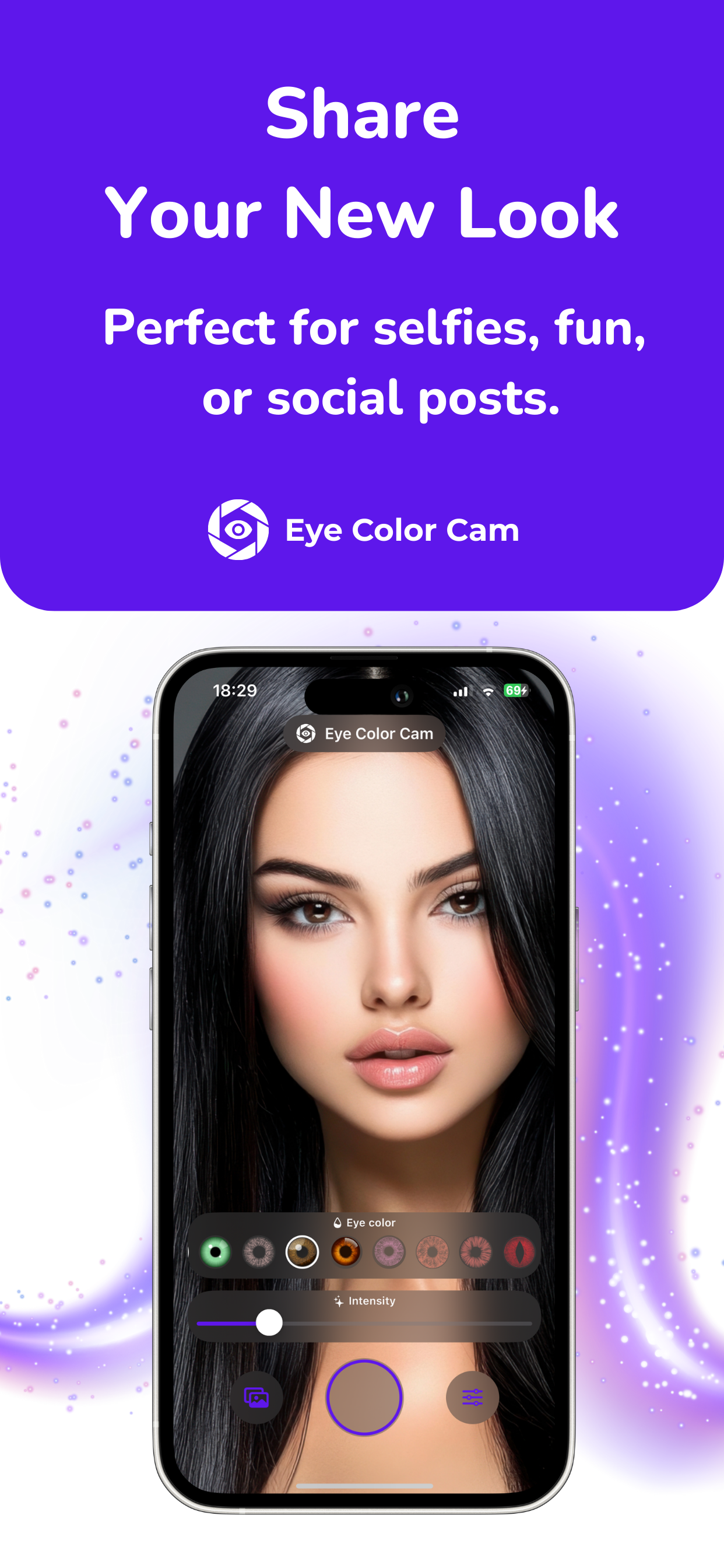 Média Came de couleur des yeux - Changez votre couleur pour les yeux instantanément avec AR 6