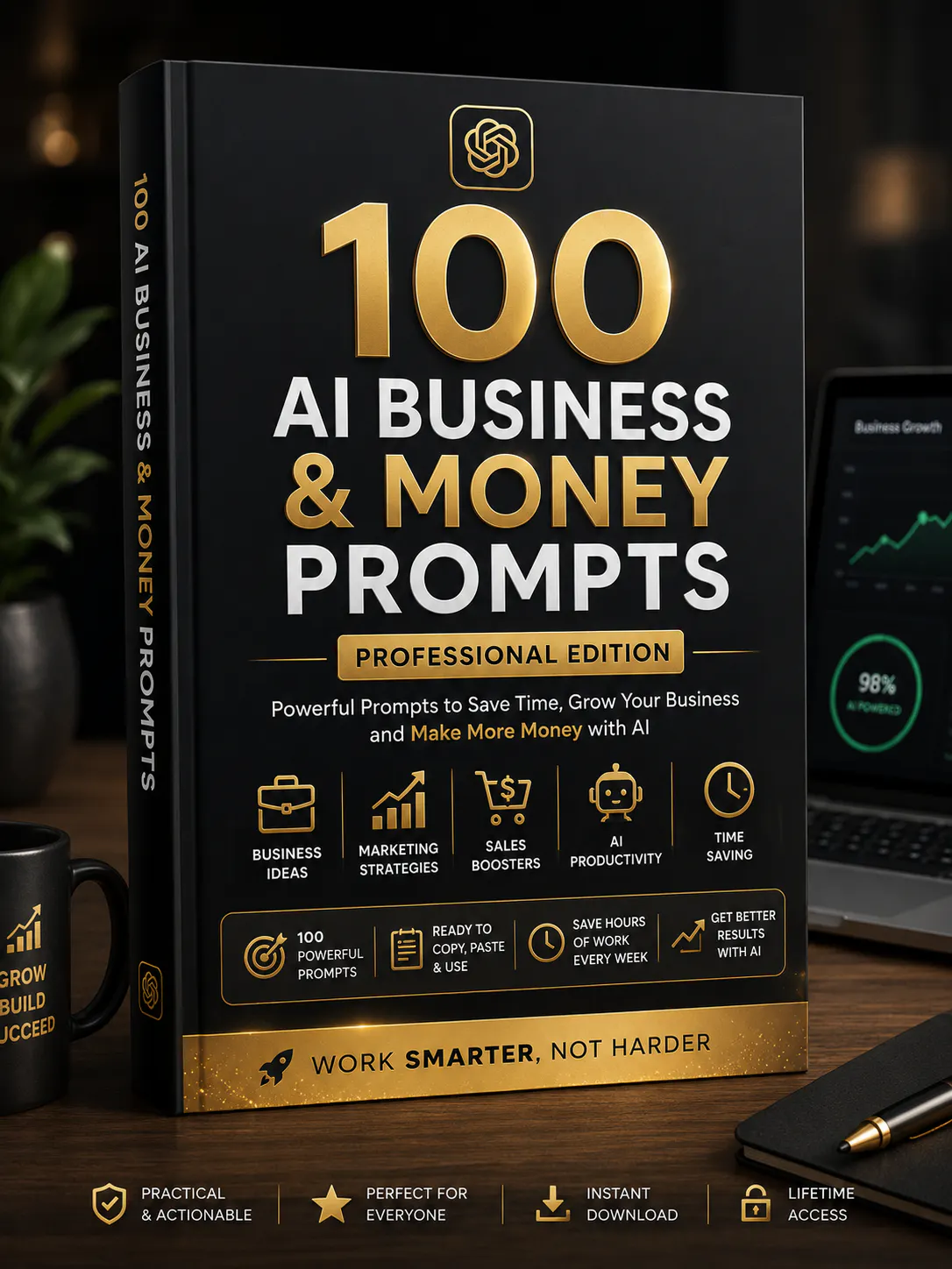 100 AI Business & Money Prompts gallery image