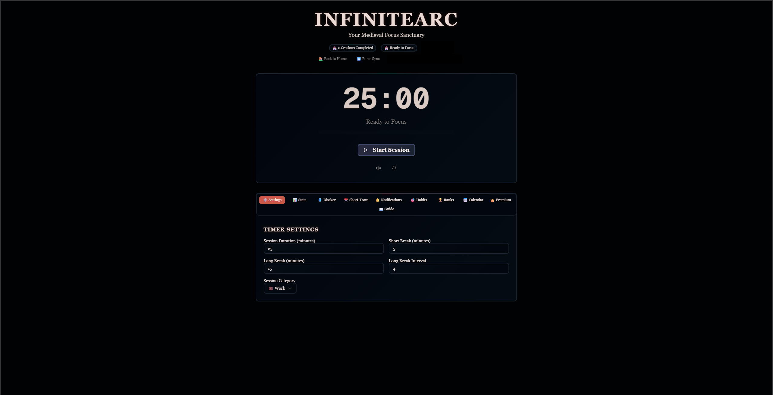 InfiniteArc - Main product screenshot demonstrating key features and user interface