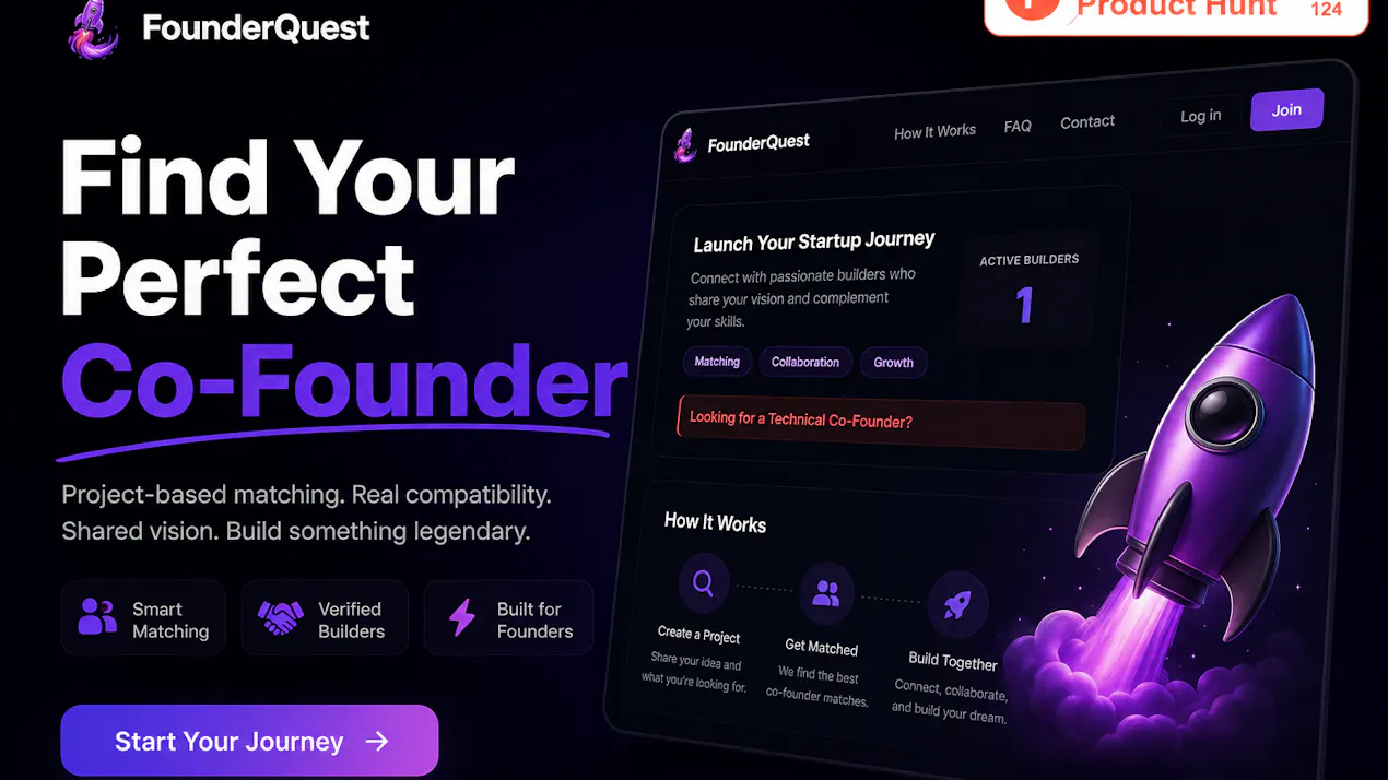 FounderQuest - Tinder-style platform product