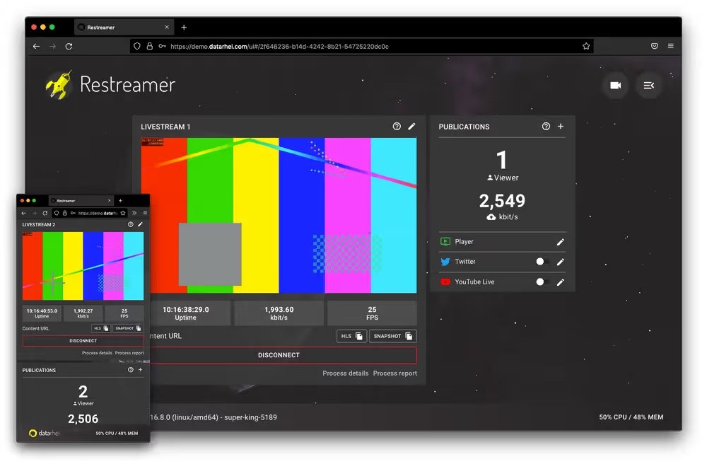 Datarhei Restreamer