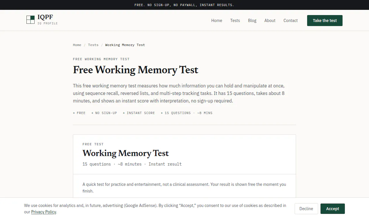 IQPF — Free IQ Profile gallery image