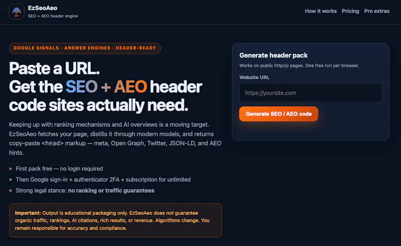EzSeoAeo screenshot 1