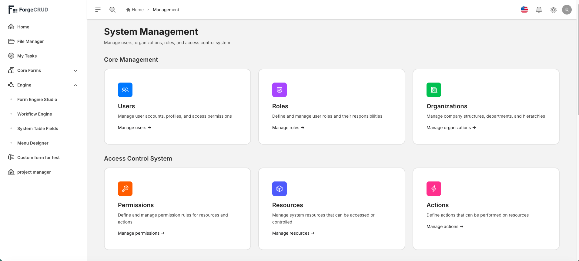 ForgeCRUD - Screenshot 4 showing product features and functionality