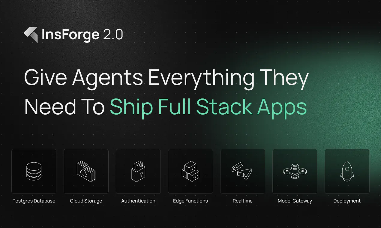 InsForge Backend Branching - Git style branching for your backend